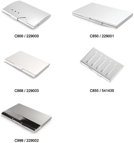 Visitekaartenhouder 2 vaks mat aluminium-2