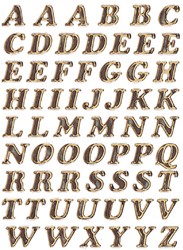 Etiket HERMA 4192 8mm letters A-Z goudfolie 61stuks
