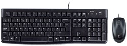 Toetsenbord Logitech K120 Qwerty + muis USB zwart