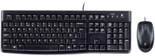 Toetsenbord- en muisset Logitech MK120 bedraad QWERTY zwart
