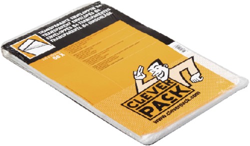 Envelop CleverPack akte B4 245x350mm zelfklevend transparant 50 stuks-2