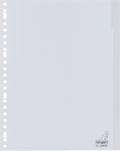 Tabbladen Kangaro 23-gaats G405FM 5-delig + venster grijs PP