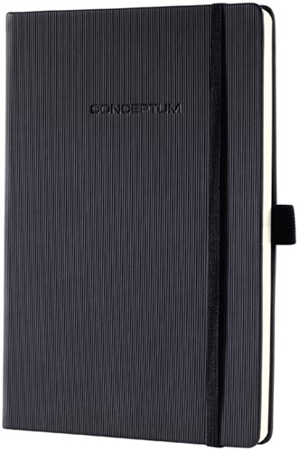 Notitieboek Sigel Conceptum Pure A5 194blz 80gr lijn hardcover zwart