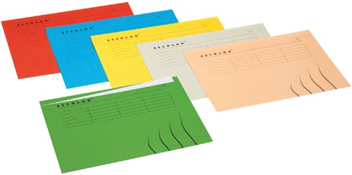 Vouwmap Secolor met tabrand A4 100% gerecycled karton 250gr Groen-2