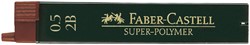 Potloodstift Faber-Castell 2B 0.5mm super-polymer koker à 12 stuks