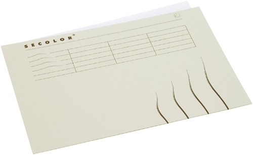 Vouwmap Secolor A4 100% gerecycled karton 250gr grijs