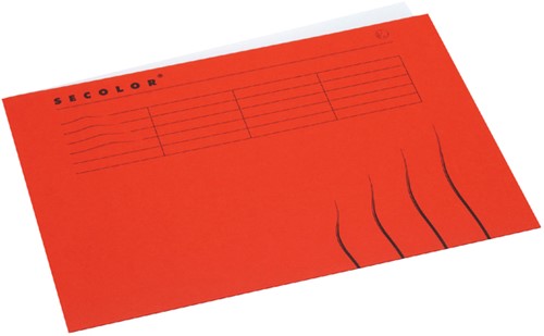Vouwmap Secolor A4 100% gerecycled karton 250gr rood