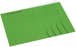 Vouwmap Secolor A4 100% gerecycled karton 250gr groen