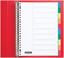 Tabbladen Quantore 23-gaats 10-delig assorti tabs PP