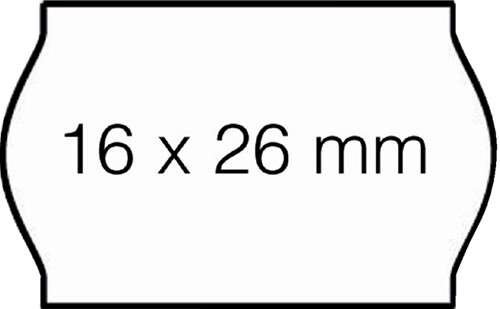 Prijsetiket 16x26mm Open-Data S14/Sato Judo permanent wit 1000 stuks