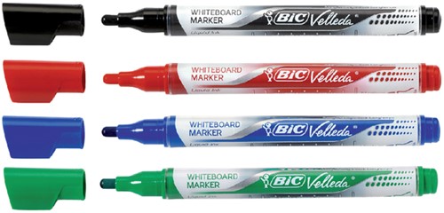 Whiteboardmarker Bic Velleda liquid rond medium assorti 4 stuks-2