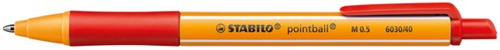 Balpen STABILO pointball 6030/40 medium rood