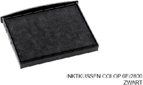 Stempelkussen Colop 6E/2800 zwart p/2