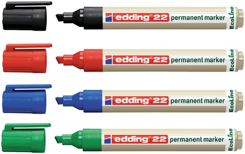 Viltstift edding 22 EcoLine schuin zwart 1-5mm-2