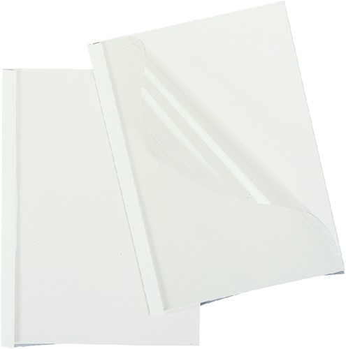 Thermische omslag GBC A4 3mm transparant/wit 100 stuks-3
