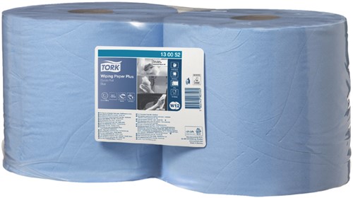 Poetspapier Tork W2 Plus Premium 2-laags 750 vel blauw 130052-2
