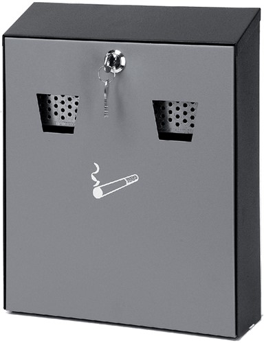 Wandasbak met binnenemmer zwart/grijs