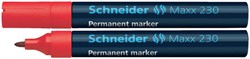 Permanent marker Schneider Maxx 230 rond 1-3mm rood