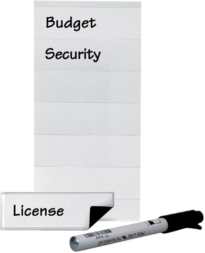 Etikethouder Djois 25x75mm magnetisch transparant 6 stuks-2