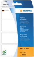 Etiket HERMA adres 4300 88x35mm zig-zag 250 stuks