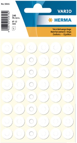 Versterkingsringen HERMA 5816 12mm 240 stuks