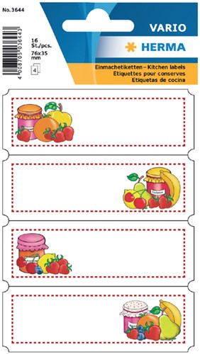 Etiket HERMA 3644 keuken vrucht assortiment