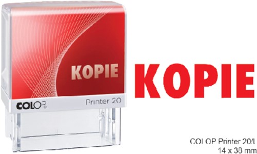 Woordstempel Colop Printer 20 kopie rood (OUTLET op=op)