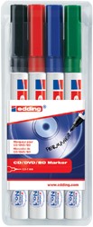 Cd marker edding 8400 rond 0.5-1.0mm assorti etui à 4 stuks