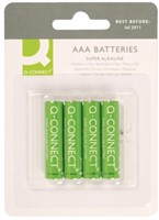 Batterij Q-Connect AAA set à 4 stuks