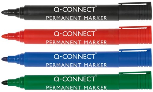 Viltstift Q-Connect permanent rond assorti-2