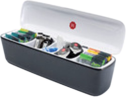 Tafeldispenser Douwe Egberts 5 vakken met inhoud zwart-2