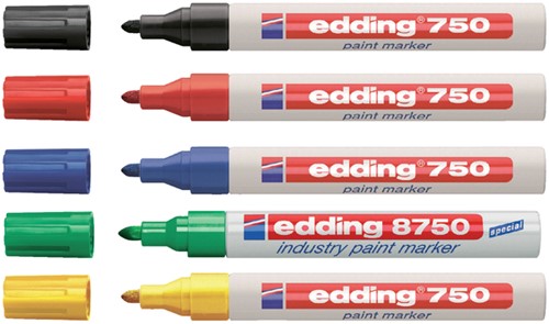 Paintmarker edding 750 op oliebasis 2-4mm rood-3