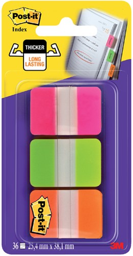 Indextabs Post-it 686GOT 25.4x38mm strong roze en groen 36 tabs