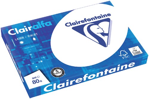 Kopieerpapier Clairefontaine Clairalfa A3 80gr wit 500 vel