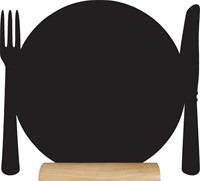 Krijtbord Securit bord 100x120mm houten voet 3 stuks-2