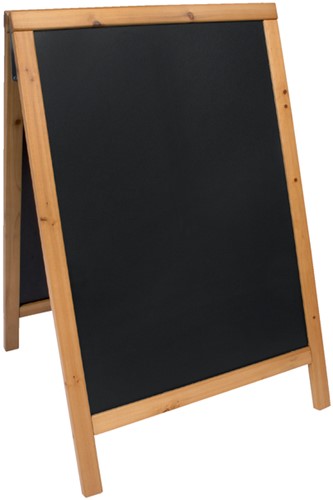 Stoepbord Securit 550x850x30mm teak hout