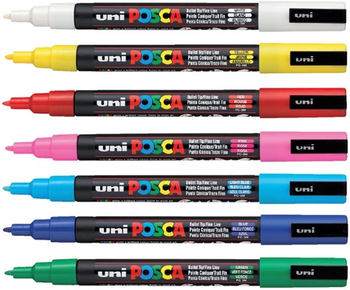 Verfstift Posca PC-3M 1,5mm lichtblauw-2