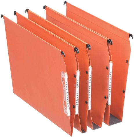 Hangmap Esselte Orgarex dual lateraal 345x275x15mm oranje
