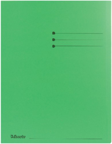 Vouwmap Esselte A4 met overslag manilla 180gr groen