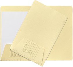 Dossiermap Djois folio 1 klep 160gr lichtgeel