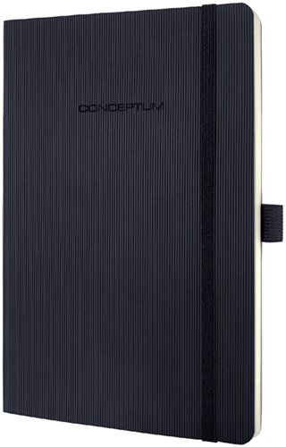 Notitieboek Sigel Conceptum Pure A5 194blz 80gr lijn softcover zwart