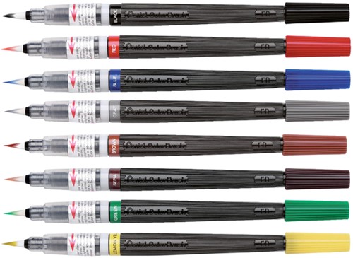 Brushpen Pentel XGFL-101X zwart-2