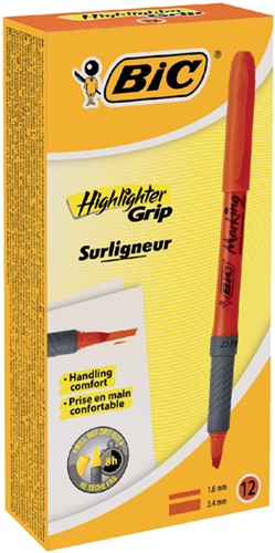 Markeerstift Bic brite liner grip oranje-3