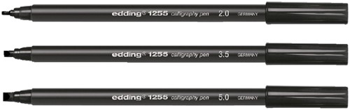 Kalligrafiepen edding 1255 zwart lijn 2.0 - 3.5 - 5.0mm blister à 3st-2