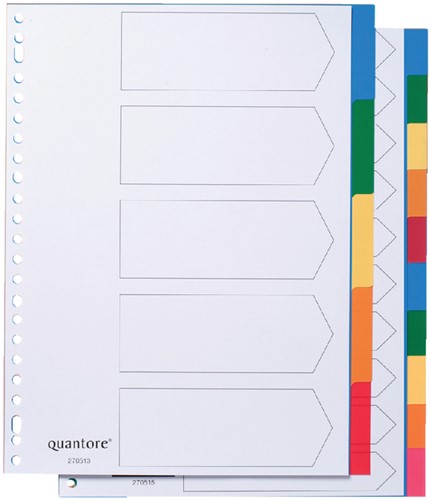 Tabbladen Quantore 23-gaats 5-delig assorti tabs PP-2