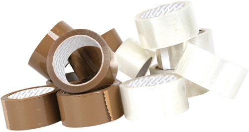 Verpakkingstape Quantore 50mmx60m PP transparant (pak à 6 rol)-2