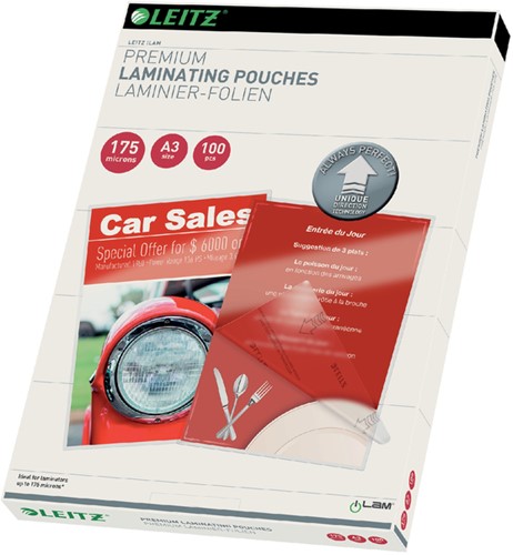 Lamineerhoes Leitz iLAM A3 2x175micron 100 stuks