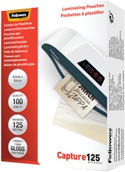 Lamineerhoes Fellowes 65x95mm 2x125micron 100stuks