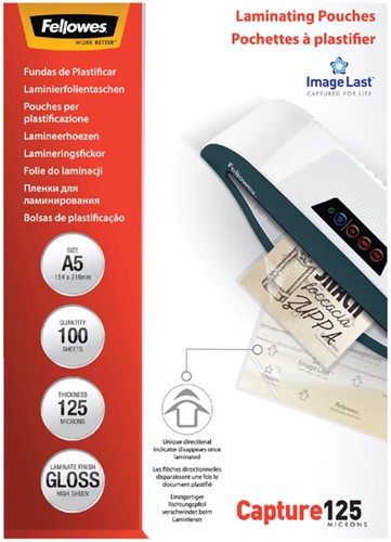 Lamineerhoes Fellowes A5 2x125micron glans 100 stuks-3
