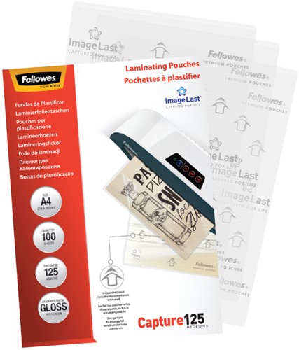 Lamineerhoes Fellowes A4 2x125micron glans 100 stuks-3